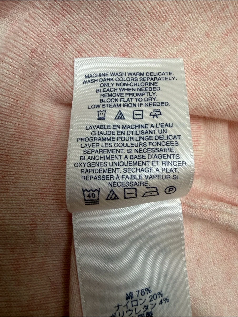 Lands’ End Pink Button Front Cardigan Sweater S Soft Cotton Blend Classic Preppy - Picture 10 of 12